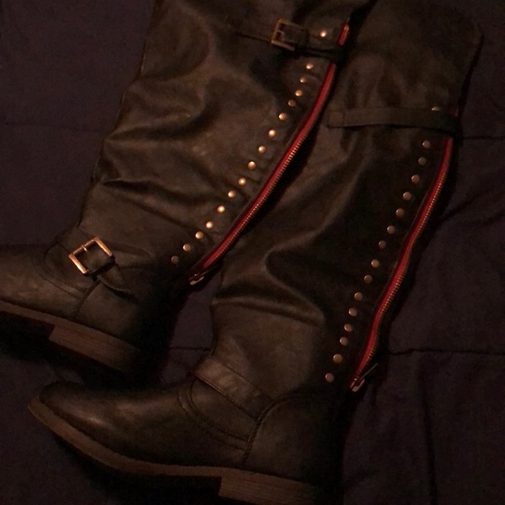 Wide calf over the knee boots